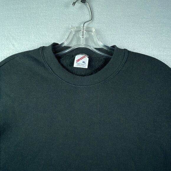 Vintage Jerzees Sweater Black Sweatshirt Blank 50/50 Blend USA Men's XL NOS - Picture 2 of 8